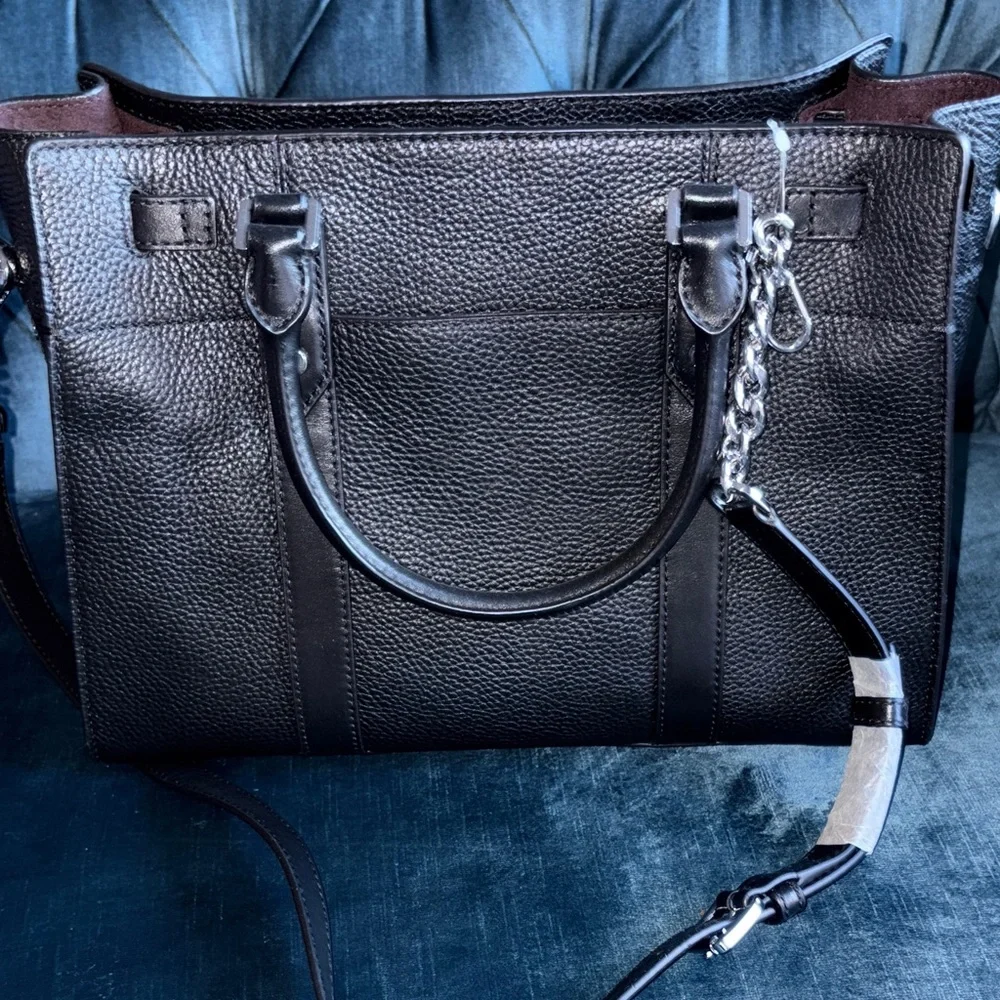 Michael Kors Black Studded Tote - Picture 3 of 6
